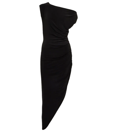 Norma Kamali Off-shoulder Jersey Gown In Black