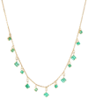 SUZANNE KALAN 18KT GOLD NECKLACE WITH DIAMONDS AND EMERALDS