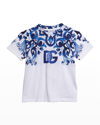Dolce & Gabbana Majolica-print Jersey T-shirt In Tris Maioliche Fb