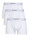 Off-white Men's Helvetica Tripack Logo Boxer Shorts In White Black