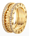 BVLGARI B.ZERO1 YELLOW GOLD DIAMOND EDGE RING, EU 57 / US 8
