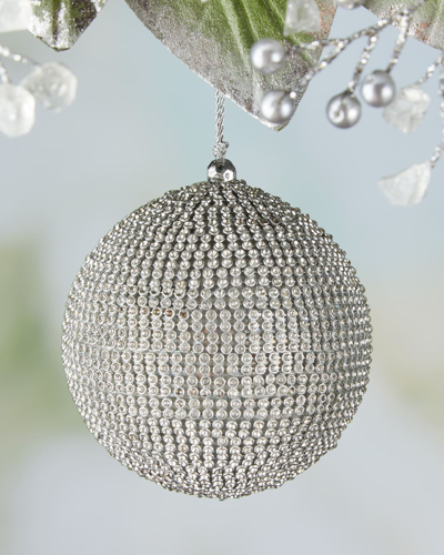 D. Stevens Holiday Pave Crystal Ball Ornament, 4"