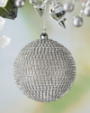 D. STEVENS HOLIDAY PAVE CRYSTAL BALL ORNAMENT, 3"