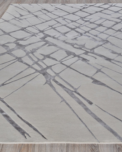 Exquisite Rugs Zephyr Hand-knotted Rug, 8' X 10' In Silver