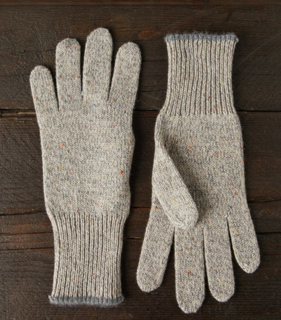 Brunello Cucinelli Cashmere Space-dye Gloves In Neutrals