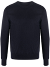 Maison Margiela Navy Blue Cashmere Solid Jumper In Blau