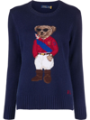 Polo Ralph Lauren Polo Bear Intarsia-knit Jumper In Blau