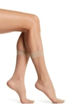 Nordstrom Rack Knee High Sheer Socks In Beige Sand