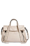 Aimee Kestenberg Bali Double Entry Leather Satchel In Sandy Vintage