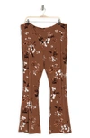 Abound Pull-on Flare Pants In Brown Aztec Painted Floral