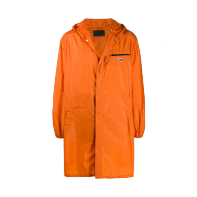 Prada Rain Coat In Orange