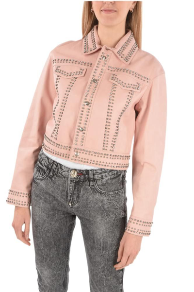 Philipp Plein Women's  Pink Other Materials Outerwear Jacket