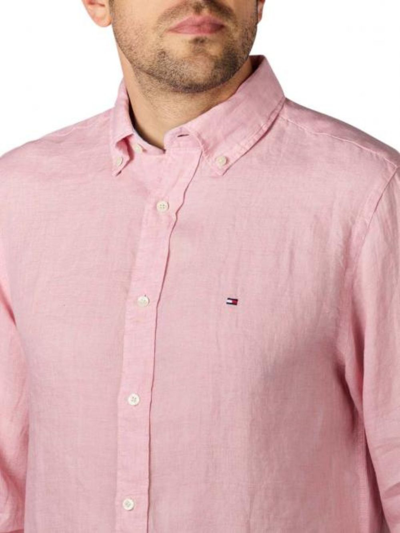 Tommy Hilfiger Camicia In Lino Button Down Rosa Ghiacciaiocamicia Da Uomo  Articolo N.: In Pink | ModeSens