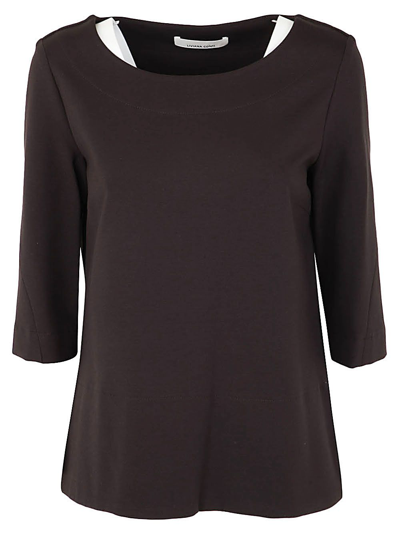 Liviana Conti Short Sleeves Jumper In Brown