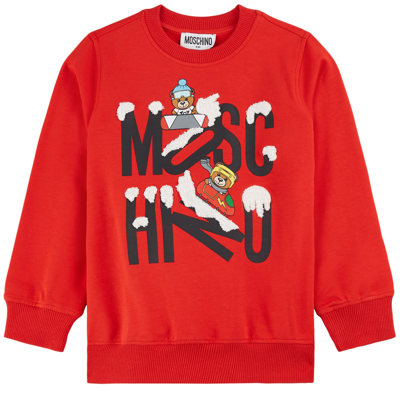 Moschino Kid-teen Kids' Branded Sweater Poppy Red