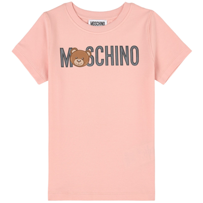 Moschino Kid-teen Branded T-shirt Sugar Rose In Pink