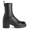 Giuseppe Zanotti Chunky Heel Leather Ankle Boots In Black