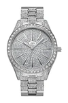 Jbw Women's Cristal Diamond (1/8 Ct. T.w.) Watch In Stainless Steel Watch 38mm In Silver