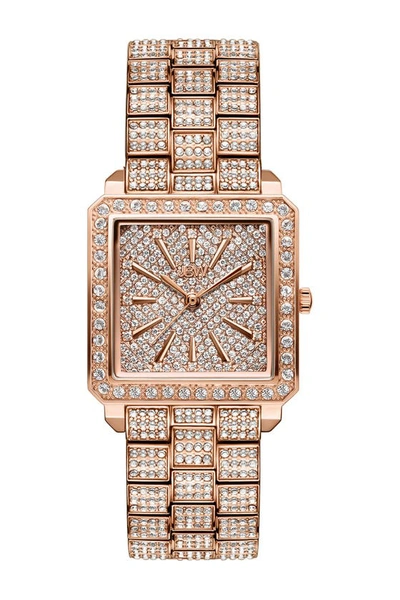 Jbw Women's Cristal 18k Rose Gold-plated Stainless Steel Watch, 28mm In Gold Tone / Rose / Rose Gold Tone