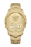 Jbw Men's Jet Setter Iii Diamond (1 Ct.t.w.) 18k Gold Plated Stainless Steel Watch In Gold
