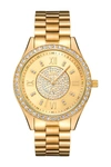 Jbw Women's Mondrian Diamond (1/6 Ct.t.w.) 18k Gold Plated Stainless Steel Watch 37mm In Gold