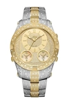 Jbw Men's Jet Setter Iii Diamond (1 Ct.t.w.) Stainless Steel Watch In Silver