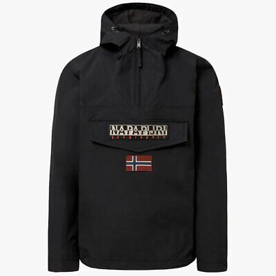 Pre-owned Napapijri Rainforest Anorak Jacket Winter - Black