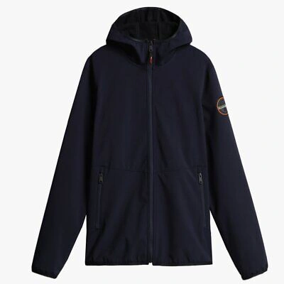 Pre-owned Napapijri Delisle Full Zip Hooded Jacket - Blue Marine