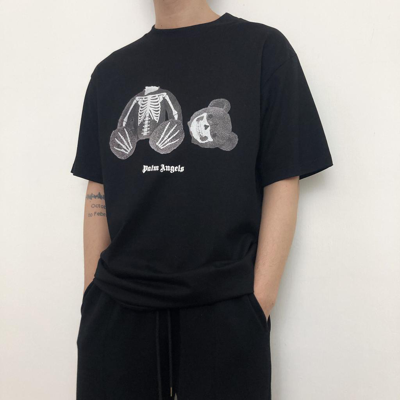 Pre-owned Palm Angels Skeleton Bear S/s T-shirt, Black (s & L/bnwt)