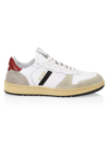 Re/done Women's Leather Basketball Sneakers In White Red