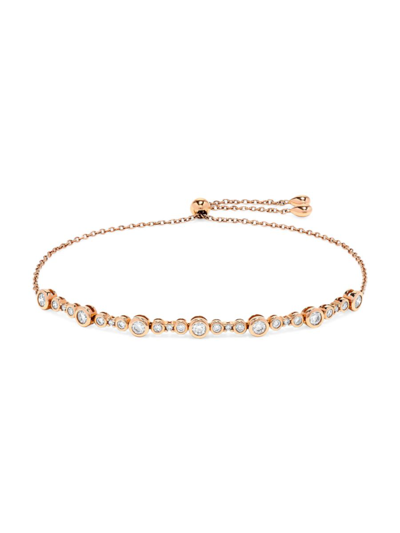 Saks Fifth Avenue Women's 14k Gold & 0.72 Tcw Diamond Bolo Bracelet In Rose Gold