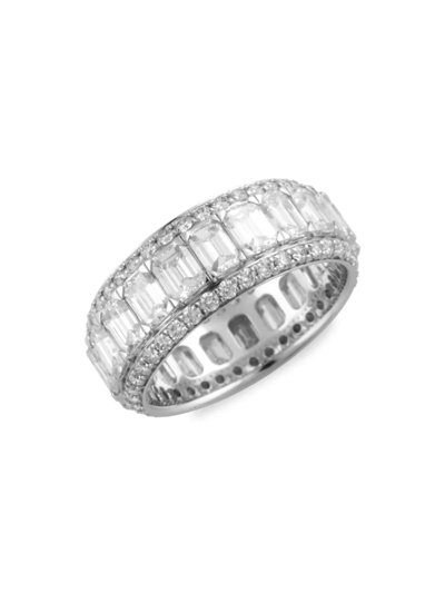 Badgley Mischka Women's Fancy Eternity 14k White Gold & 5 Tcw Lab-grown Diamond Ring
