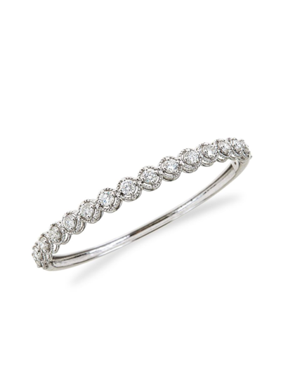 Saks Fifth Avenue Women's 14k White Gold & White Diamond Bangle Bracelet