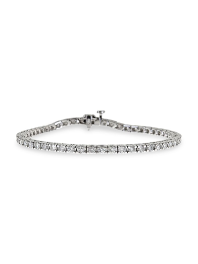 Saks Fifth Avenue Women's 14k White Gold & Diamond Prong-set Tennis Bracelet