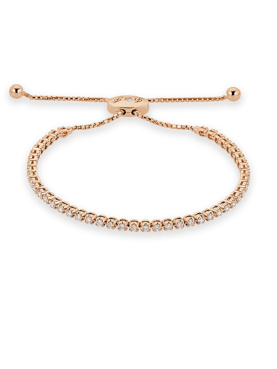 Saks Fifth Avenue Women's 14k Rose Gold & 1 Tcw Diamond Adjustable Bracelet