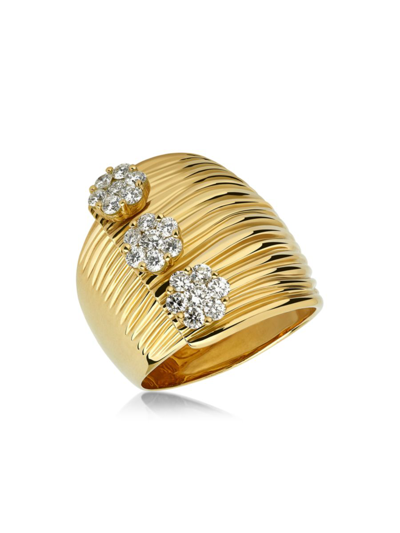 Hueb Women's Plisse 18k Yellow Gold & 0.7 Tcw Diamond Ring