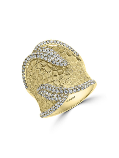Effy Hematian Women's 18k Yellow Gold & Diamond Ring/size 7