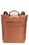 Cole Haan Grand Ambition Small Leather Convertible Backpack In British Tan