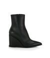 Gianvito Rossi 85 Leather Wedge Ankle Boots In Black