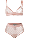 GUCCI GUCCI GG EMBROIDERED LINGERIE SET