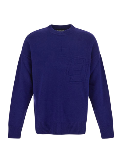 Enterprise Japan Intarsia-logo Jumper In Blue