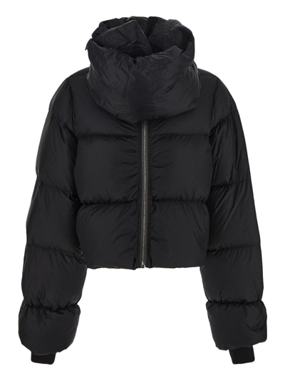 Rick Owens Quilted Shell Down Jacket In Black
