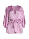 Fleur Du Mal Silk Tie-waist Robe In Wisteria