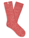 Ugg Rib-knit Slouchy Crew Socks In Salmon Pink Flamenco
