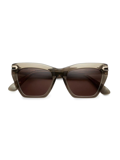 Feroce Heather 51mm Squared Cat Eye Sunglasses In Bronze