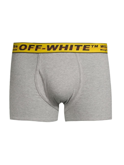 Off-white Classic Industrial 3-piece Boxer-brief Set In Grey