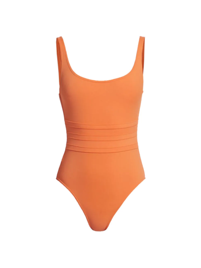 Eres Asia Low-back Roundneck One-piece Swimsuit In Limonade