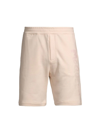 Alexander Mcqueen Graffiti Logo Cotton Shorts In Ecru