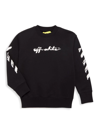 OFF-WHITE LITTLE BOY'S & BOY'S SCRIPT LOGO SWEATSHIRT