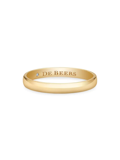 De Beers Jewellers Wide Court Band 18k Yellow Gold Wedding Ring